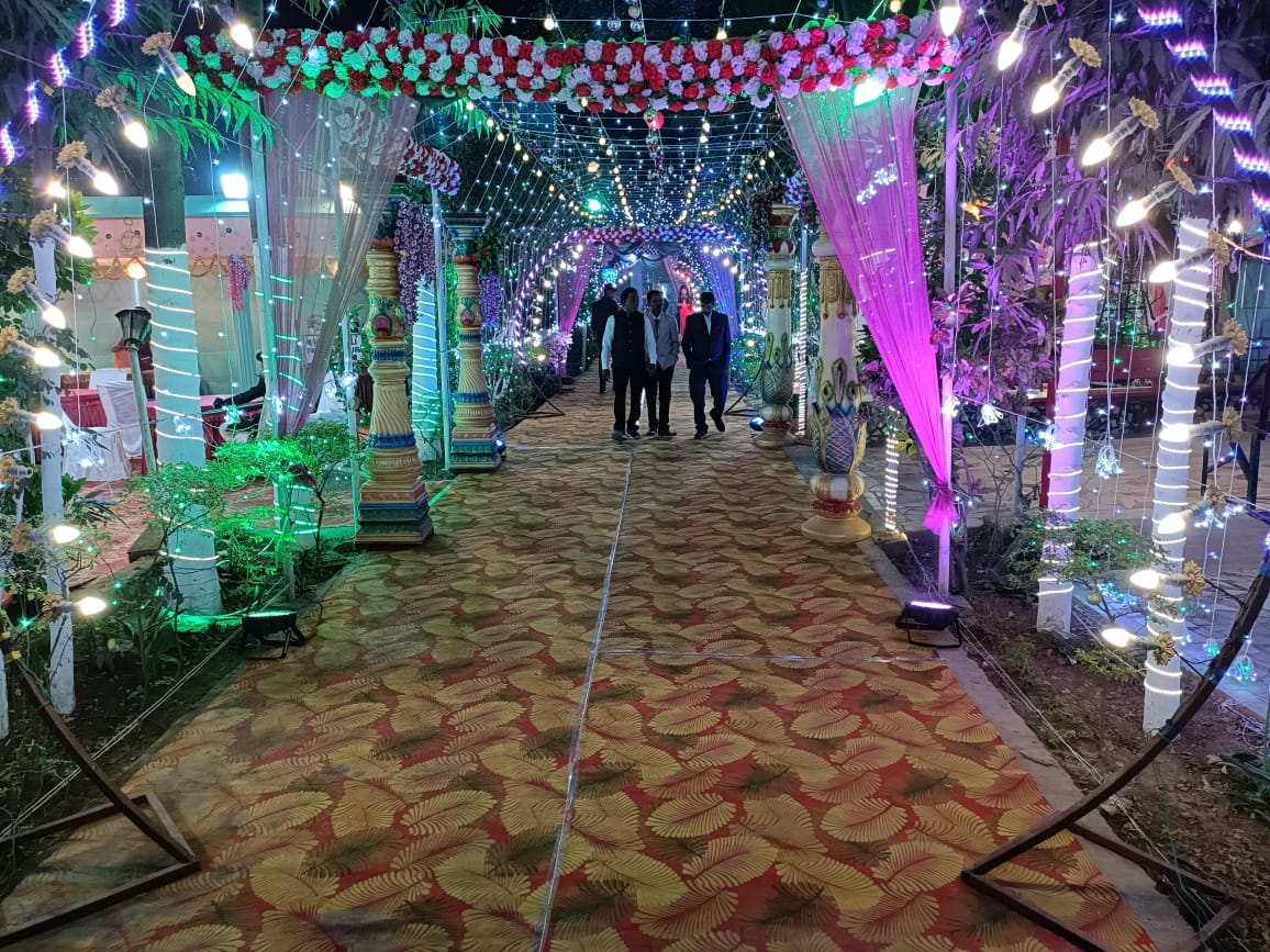 OPEN PARTY IN DECORATED GARDEN BHAG